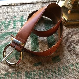 Fossil leather belt